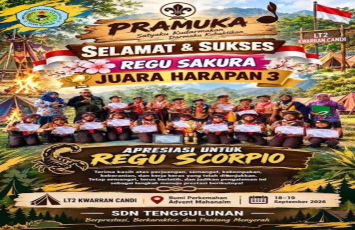 SELAMAT & SUKSES REGU SAKURA  JUARA HARAPAN 3 